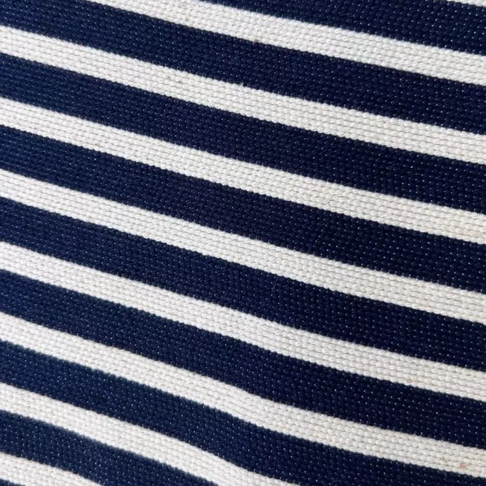 J. Crew Navy Striped Knit Short Sleeve Mini Shift Dress Size 0 *EUC* - Picture 5 of 9